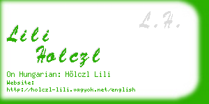 lili holczl business card